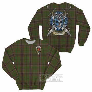 Murphy Tartan Sweatshirt with Family Crest Celtic Skull Style Unisex - Tartan Vibes Clothing