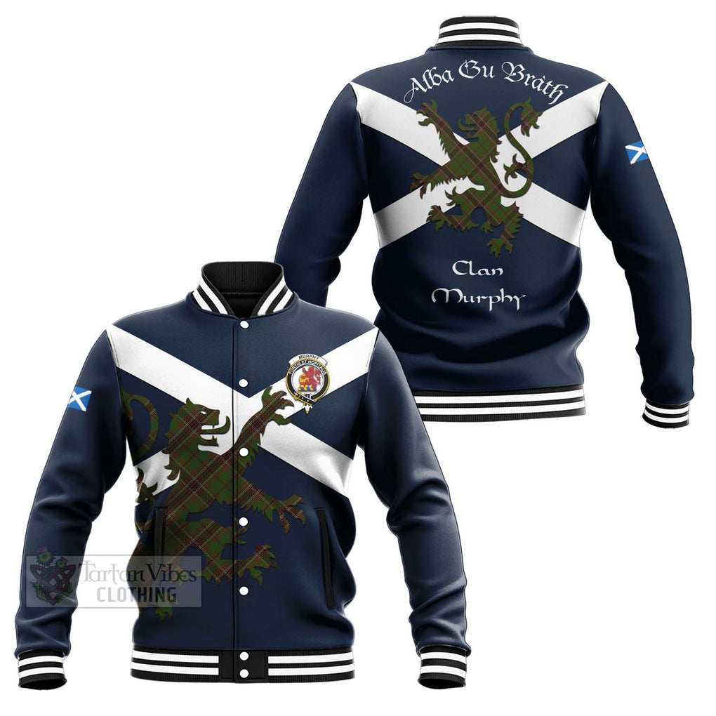 Murphy Tartan Lion Rampant Baseball Jacket Proudly Display Your Heritage with Alba Gu Brath and Clan Name Unisex - Tartan Vibes Clothing