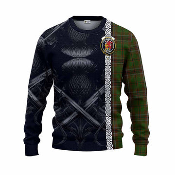 Murphy Tartan Knitted Sweater with Family Crest Cross Sword Thistle Celtic Vibes Unisex - Tartan Vibes Clothing
