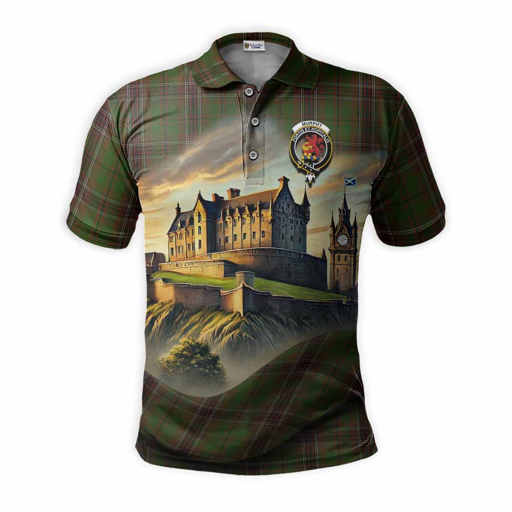Tartan Vibes Clothing Murphy Tartan Family Crest Polo Shirt with Scottish Ancient Castle Stype