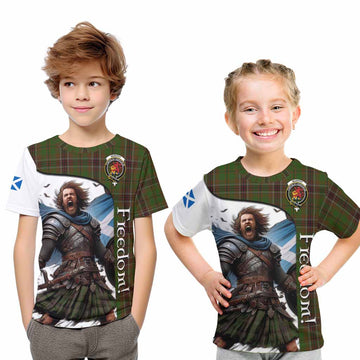 Tartan Vibes Clothing Murphy Crest Tartan Kid T-Shirt Inspired by the Freedom of Scottish Warrior
