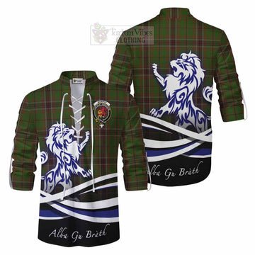 Murphy Tartan Ghillie Kilt Shirt with Alba Gu Brath Regal Lion Emblem Men - Tartan Vibes Clothing