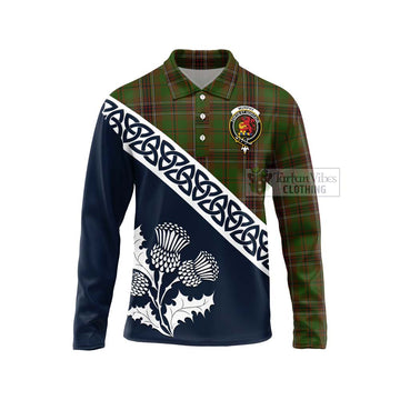 Murphy Tartan Long Sleeve Polo Shirt Featuring Thistle and Scotland Map Unisex - Tartan Vibes Clothing