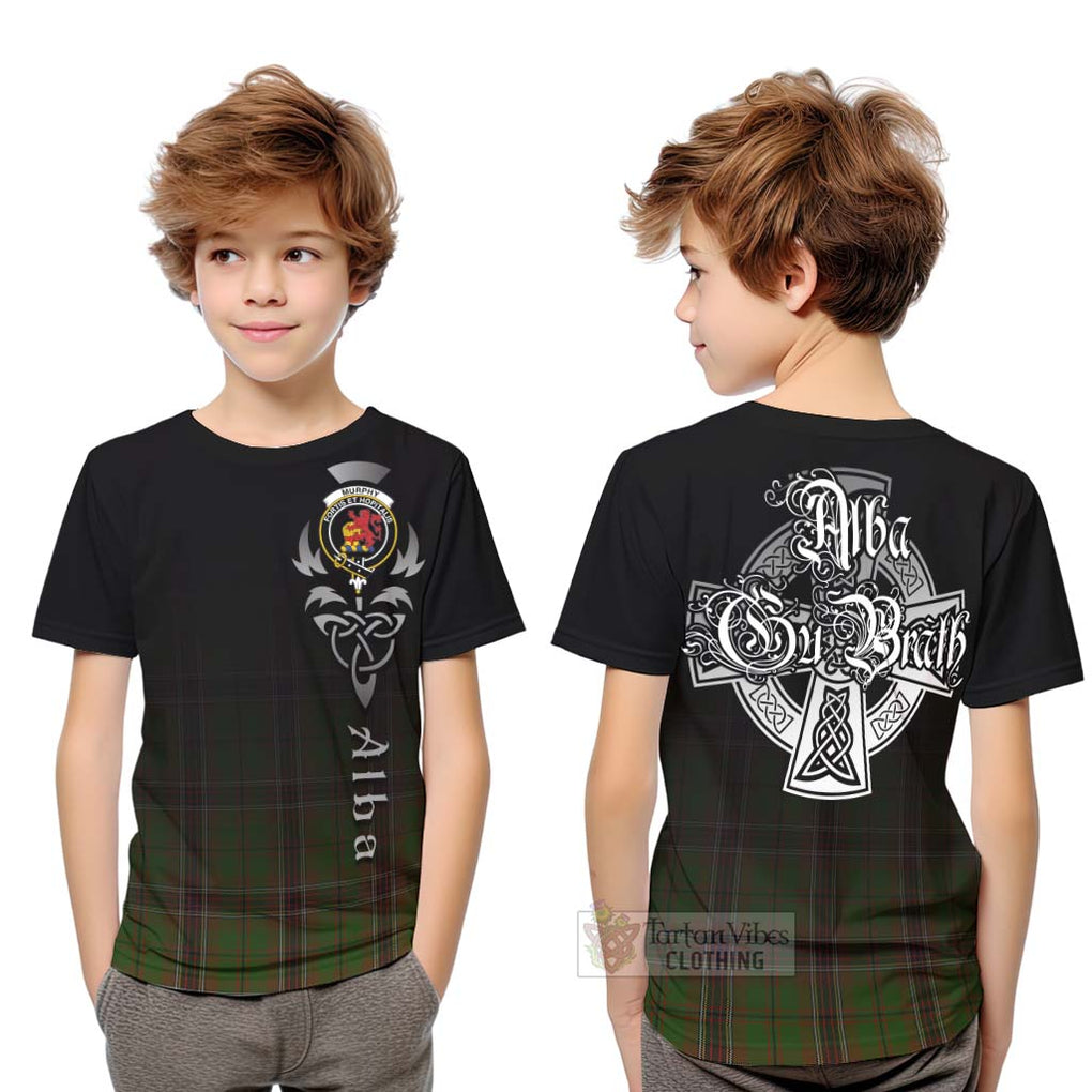 Murphy Tartan Kid T-Shirt Featuring Alba Gu Brath Family Crest Celtic Inspired Youth XL Size14 - Tartan Vibes Clothing