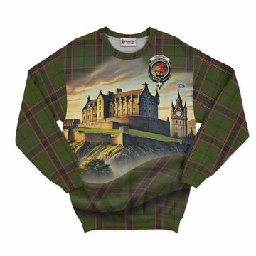 Murphy Tartan Family Crest Sweatshirt with Scottish Ancient Castle Style Unisex - Tartan Vibes Clothing