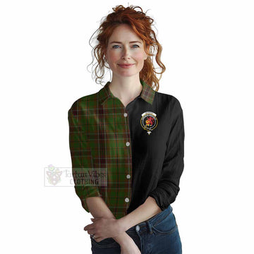 Murphy Tartan Women's Casual Shirt with Family Crest and Half Of Me Style Female - Tartan Vibes Clothing