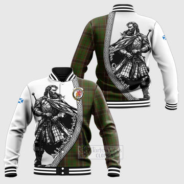 Murphy Tartan Clan Crest Baseball Jacket with Highlander Warrior Celtic Style Unisex - Tartan Vibes Clothing