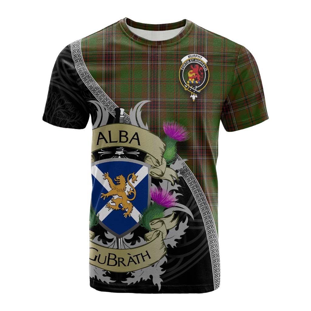 Murphy Tartan Family Crest Cotton T-shirt Lion Rampant Royal Thistle Shield Celtic Inspired Kid's Shirt - Tartan Vibes Clothing