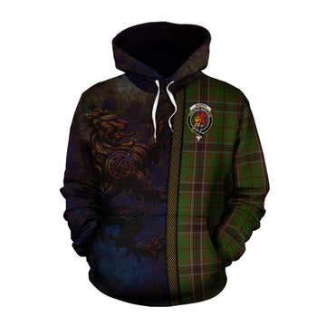Tartan Vibes Clothing Murphy Tartan Family Crest Cotton Hoodie Alba Gu Brath Be Brave Lion Ancient Style