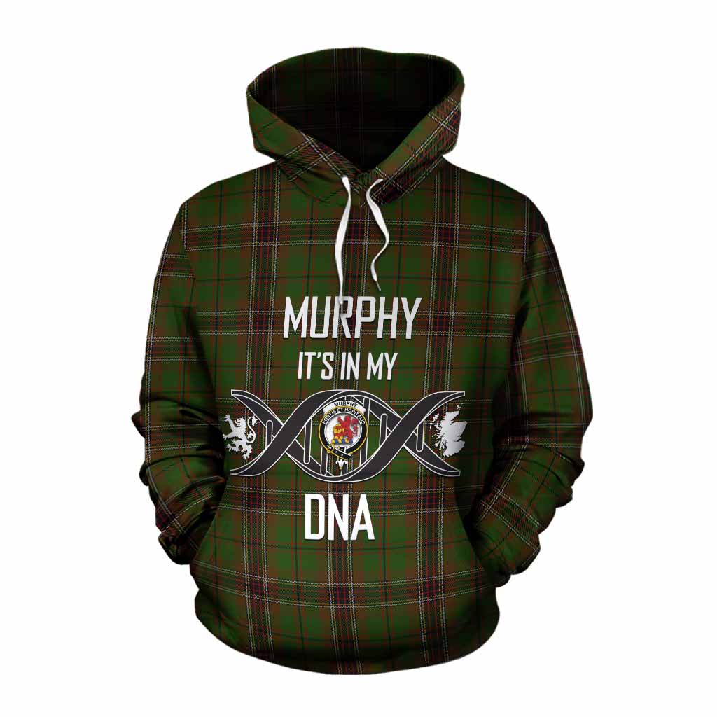 Murphy Tartan Cotton Hoodie with Family Crest DNA In Me Style Pullover Hoodie XS - Tartan Vibes Clothing