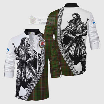 Murphy Tartan Clan Crest Ghillie Kilt Shirt with Highlander Warrior Celtic Style Men - Tartan Vibes Clothing