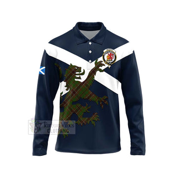 Murphy Tartan Lion Rampant Long Sleeve Polo Shirt Proudly Display Your Heritage with Alba Gu Brath and Clan Name Unisex - Tartan Vibes Clothing