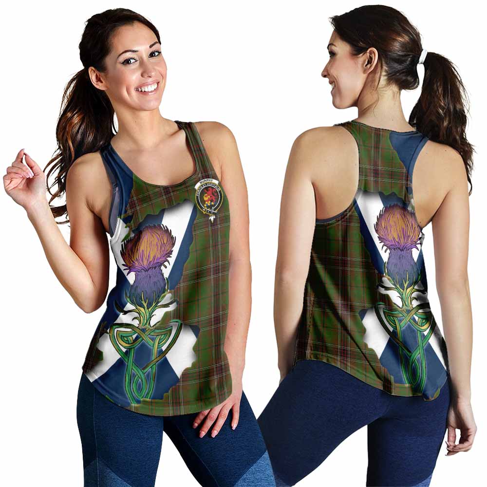 Tartan Vibes Clothing Murphy Tartan Family Crest Women's Racerback Tanks Scottish Thistle Celtic Inspired
