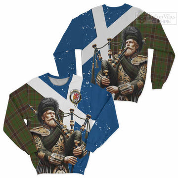 Murphy Tartan Sweatshirt with Family Crest Scottish Bagpiper Vibes Unisex - Tartan Vibes Clothing