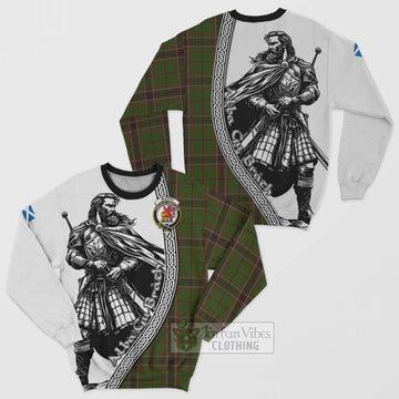 Murphy Tartan Clan Crest Sweatshirt with Highlander Warrior Celtic Style Unisex - Tartan Vibes Clothing