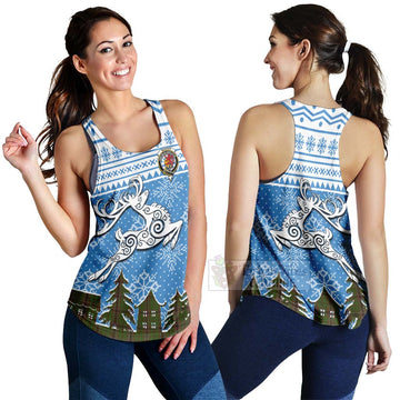 Murphy Clan Christmas Women's Racerback Tanks Celtic Reindeer Style 4XL - Tartan Vibes Clothing