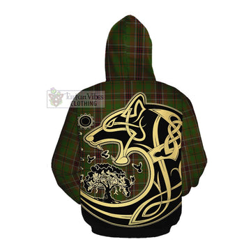 Murphy Tartan Cotton Hoodie with Family Crest Celtic Wolf Style Pullover Hoodie - Tartan Vibes Clothing