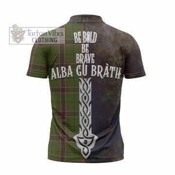 Murphy Tartan Family Crest Zipper Polo Shirt Alba Gu Brath Be Brave Lion Ancient Style - Tartan Vibes Clothing