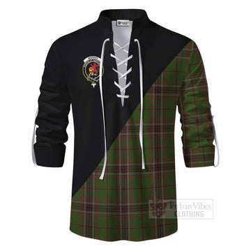 Murphy Tartan Ghillie Kilt Shirt with Family Crest and Military Logo Style - Tartan Vibes Clothing