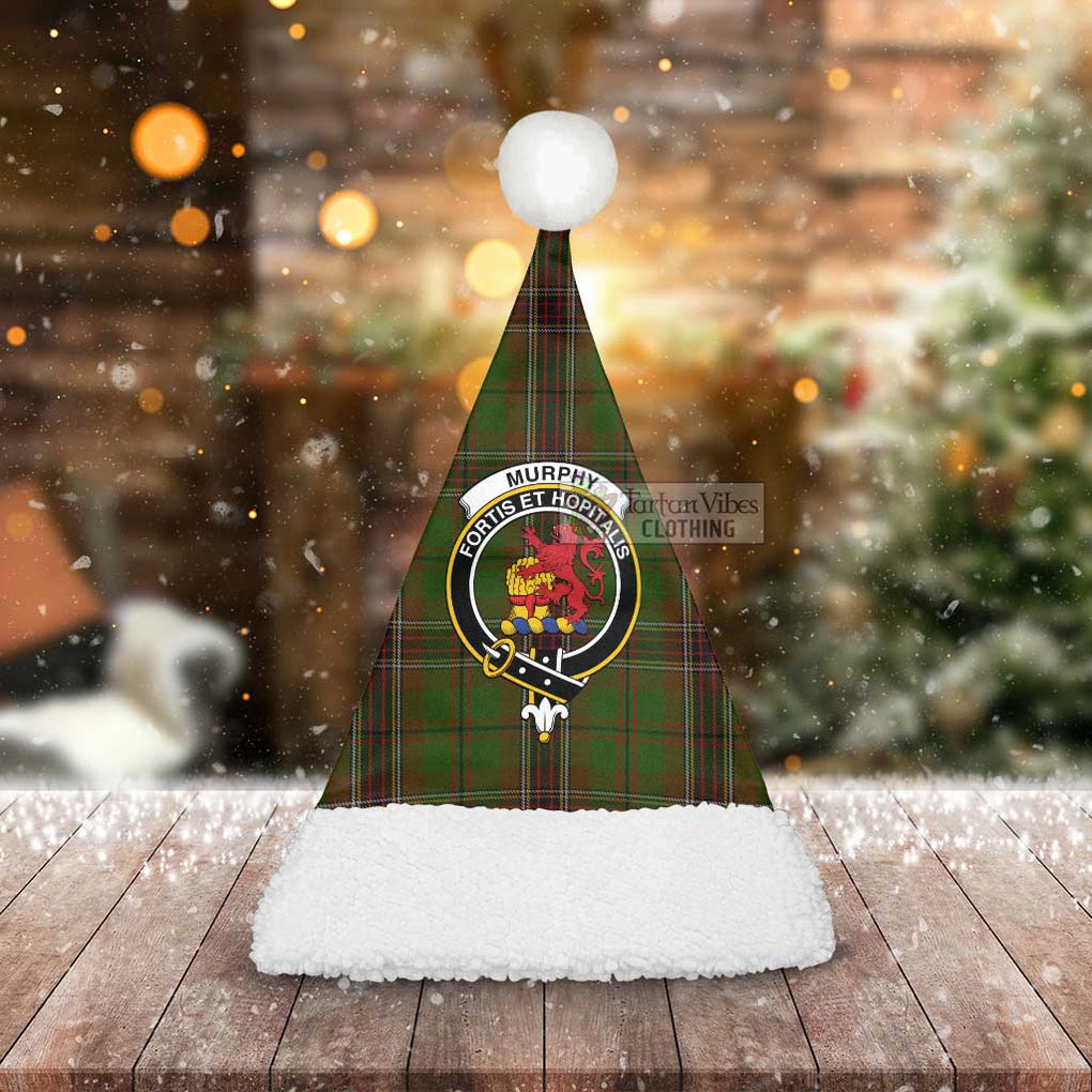 Murphy Tartan Christmas Santa Hats with Family Crest - Tartan Vibes Clothing