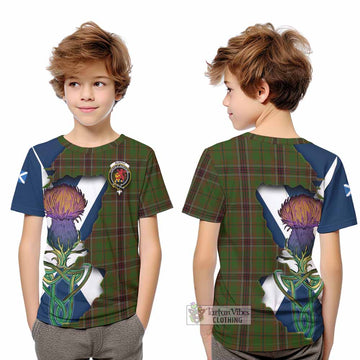 Tartan Vibes Clothing Murphy Tartan Family Crest Kid T-Shirt Scottish Thistle Celtic Inspired