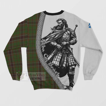Murphy Tartan Clan Crest Sweatshirt with Highlander Warrior Celtic Style - Tartan Vibes Clothing