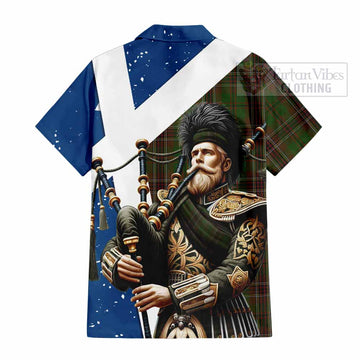 Murphy Tartan Hawaiian Shirt with Family Crest Scottish Bagpiper Vibes - Tartan Vibes Clothing