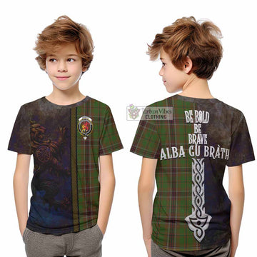 Murphy Tartan Family Crest Kid T-Shirt Alba Gu Brath Be Brave Lion Ancient Style - Tartan Vibes Clothing