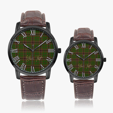 Murphy Tartan Personalized Your Text Leather Trap Quartz Watch - Tartan Vibes Clothing