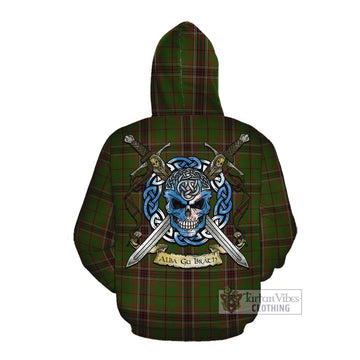 Murphy Tartan Cotton Hoodie with Family Crest Celtic Skull Style Pullover Hoodie - Tartan Vibes Clothing