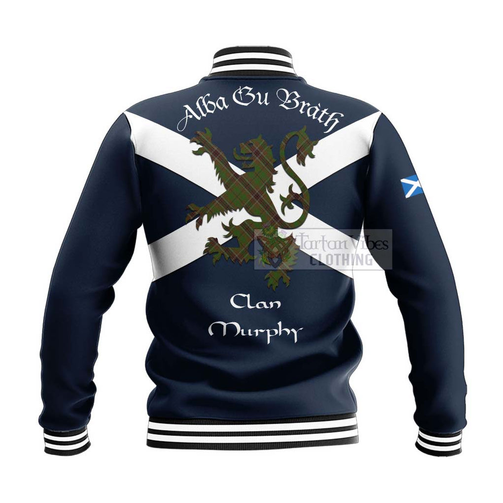 Murphy Tartan Lion Rampant Baseball Jacket Proudly Display Your Heritage with Alba Gu Brath and Clan Name - Tartan Vibes Clothing