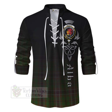 Murphy Tartan Ghillie Kilt Shirt Featuring Alba Gu Brath Family Crest Celtic Inspired - Tartan Vibes Clothing