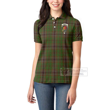 Murphy Tartan Women's Polo Shirt with Family Crest Celtic Skull Style - Tartan Vibes Clothing