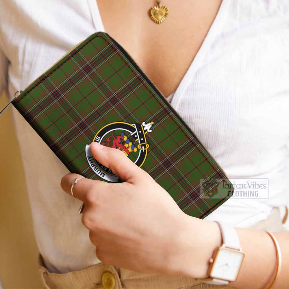 Murphy Tartan Women's Leather Wallet with Family Crest - Tartan Vibes Clothing