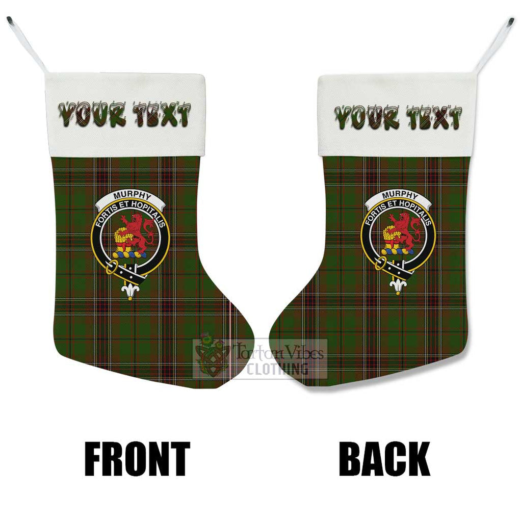 Murphy Tartan Family Crest Christmas Stocking with Personalized Text - Tartan Vibes Clothing