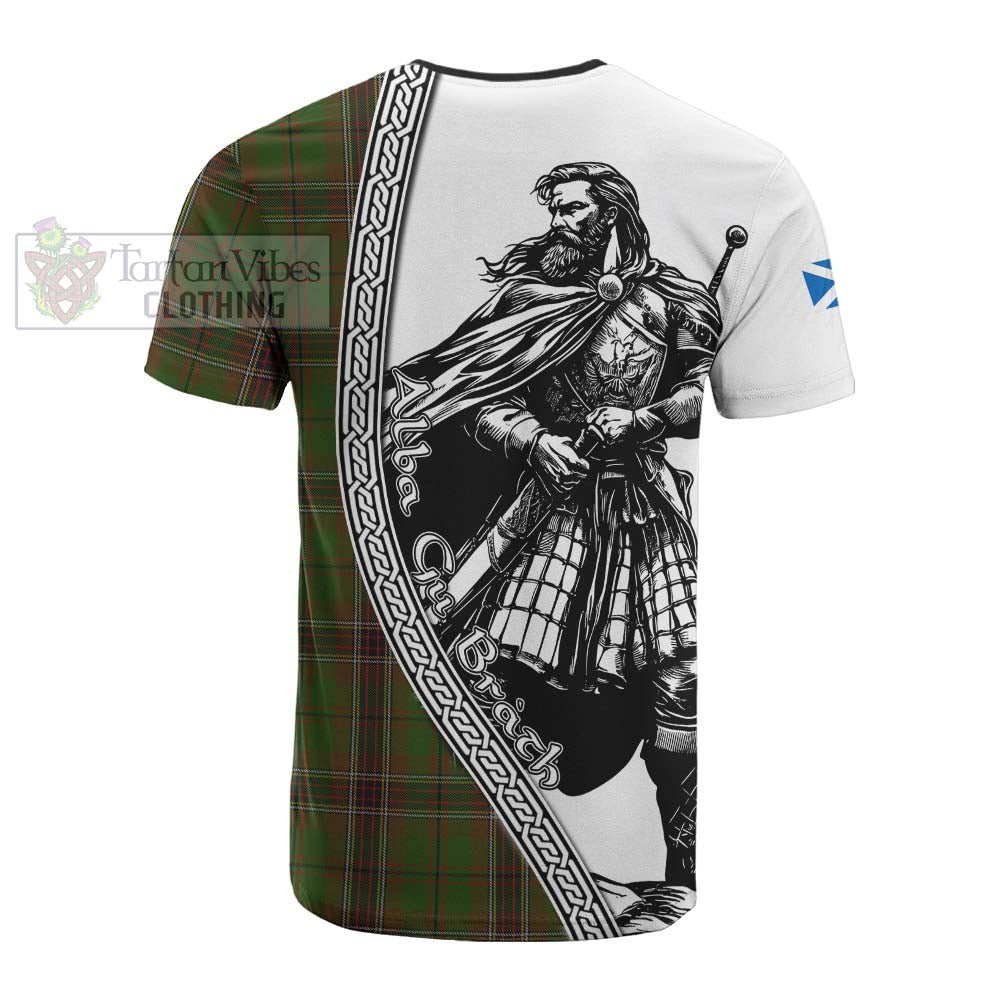 Murphy Tartan Clan Crest Cotton T-shirt with Highlander Warrior Celtic Style - Tartan Vibes Clothing
