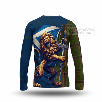 Murphy Tartan Family Crest Long Sleeve T-Shirt with Scottish Majestic Lion - Tartan Vibes Clothing