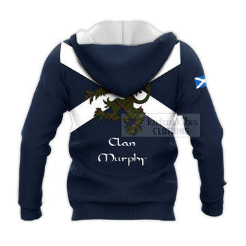 Murphy Tartan Lion Rampant Knitted Hoodie Proudly Display Your Heritage with Alba Gu Brath and Clan Name - Tartan Vibes Clothing