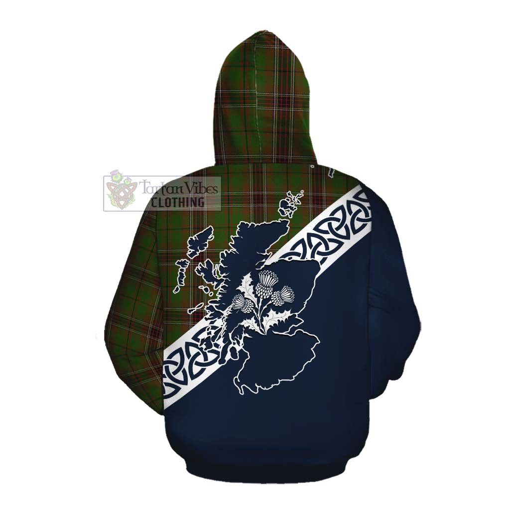 Murphy Tartan Cotton Hoodie Featuring Thistle and Scotland Map Pullover Hoodie - Tartan Vibes Clothing