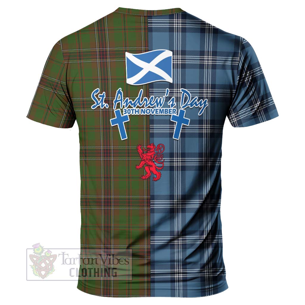 Murphy Tartan T-Shirt Happy St. Andrew's Day Half Tartan Style - Tartan Vibes Clothing