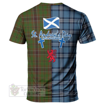 Murphy Tartan T-Shirt Happy St. Andrew's Day Half Tartan Style - Tartan Vibes Clothing