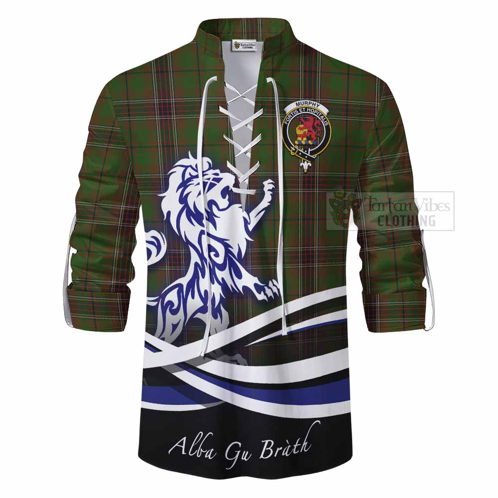 Murphy Tartan Ghillie Kilt Shirt with Alba Gu Brath Regal Lion Emblem - Tartan Vibes Clothing