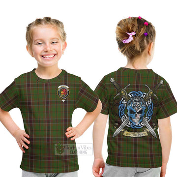 Murphy Tartan Kid T-Shirt with Family Crest Celtic Skull Style - Tartan Vibes Clothing