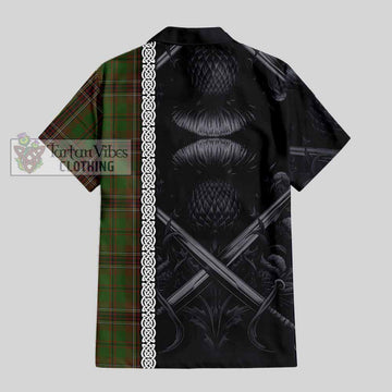 Murphy Tartan Hawaiian Shirt with Family Crest Cross Sword Thistle Celtic Vibes - Tartan Vibes Clothing