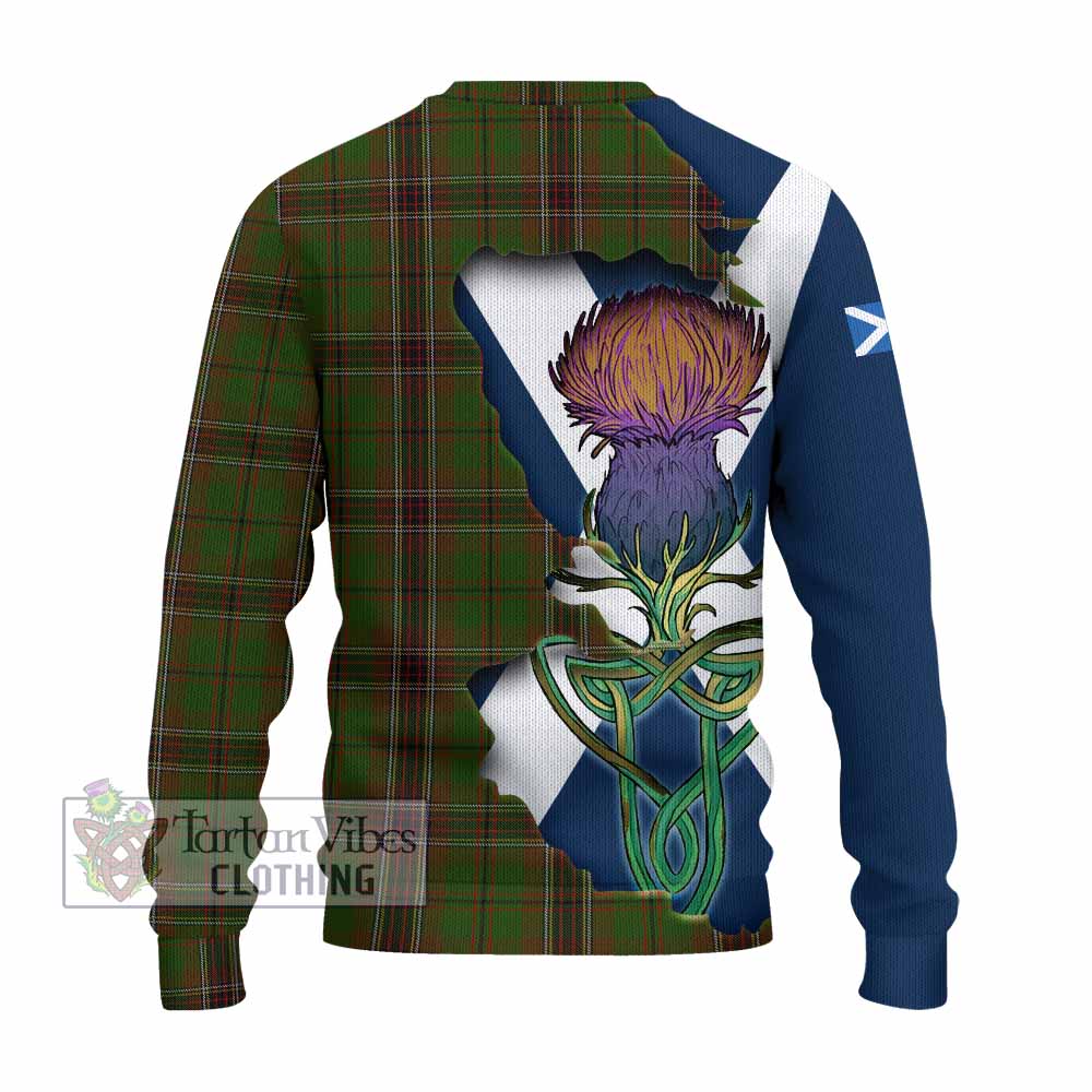 Tartan Vibes Clothing Murphy Tartan Family Crest Knitted Sweater Scottish Thistle Celtic Inspired