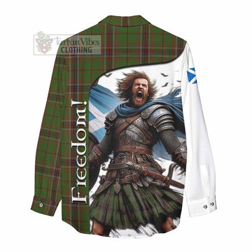 Tartan Vibes Clothing Murphy Crest Tartan Women's Casual Shirt Inspired by the Freedom of Scottish Warrior
