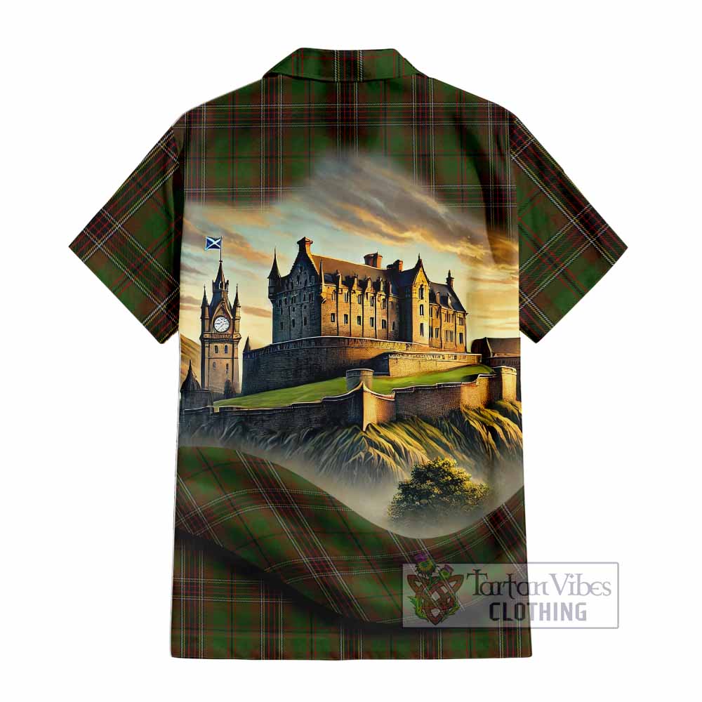 Murphy Tartan Family Crest Hawaiian Shirt with Scottish Ancient Castle Style - Tartan Vibes Clothing