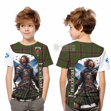 Tartan Vibes Clothing Murphy Crest Tartan Kid T-Shirt Inspired by the Freedom of Scottish Warrior