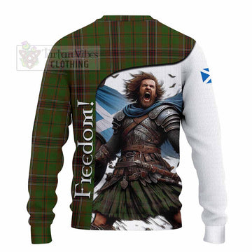 Tartan Vibes Clothing Murphy Crest Tartan Knitted Sweater Inspired by the Freedom of Scottish Warrior