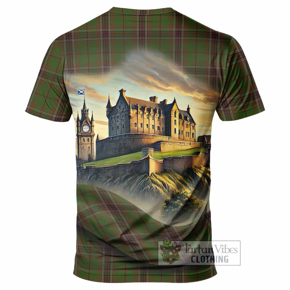 Murphy Tartan Family Crest T-Shirt with Scottish Ancient Castle Style - Tartan Vibes Clothing